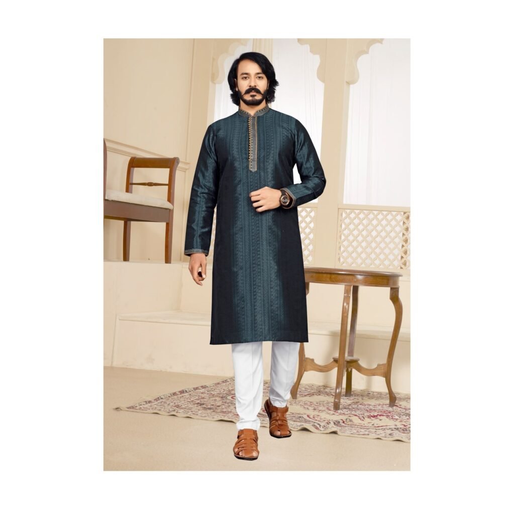 Festive Cotton Silk Kurta Set