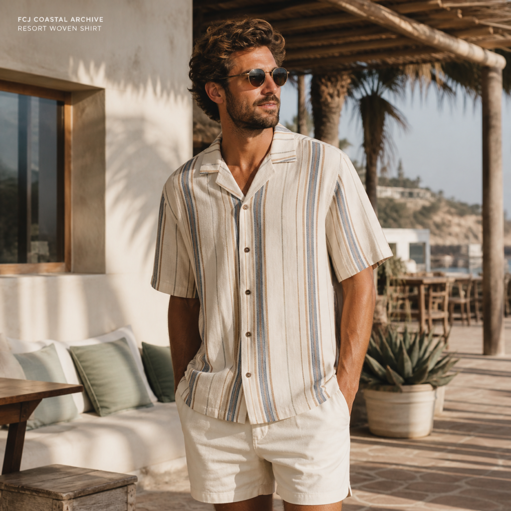 Cotton Camp Collar Shirt